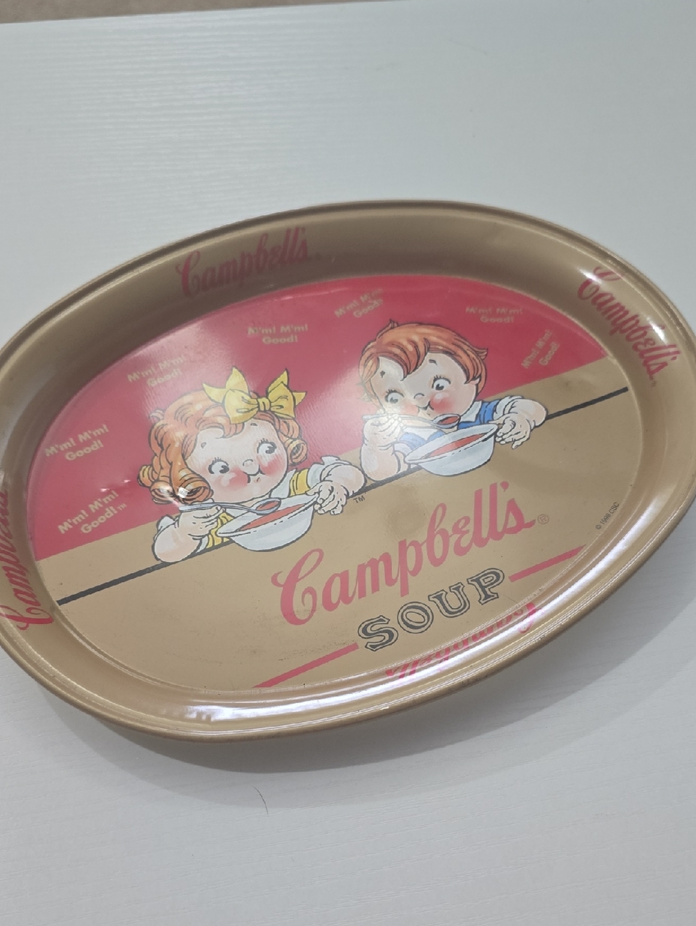 Vintage Metal Campbells Soup Plate Decor